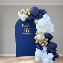 Load image into Gallery viewer, Blue, White &amp; Gold Balloon Wall Set