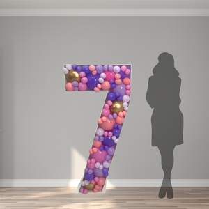 Single Digit Balloon Mosaic - Pinks & Purple