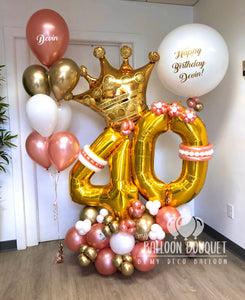 "Extra Royal Birthday" Balloon Bouquet