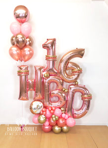 "Pink Sweet 16" Birthday Bouquet