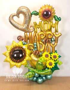 "Sunny Birthday" Bouquet - with name