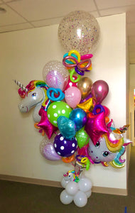 "Giant Unicorn" Balloon Bouquet Bunch