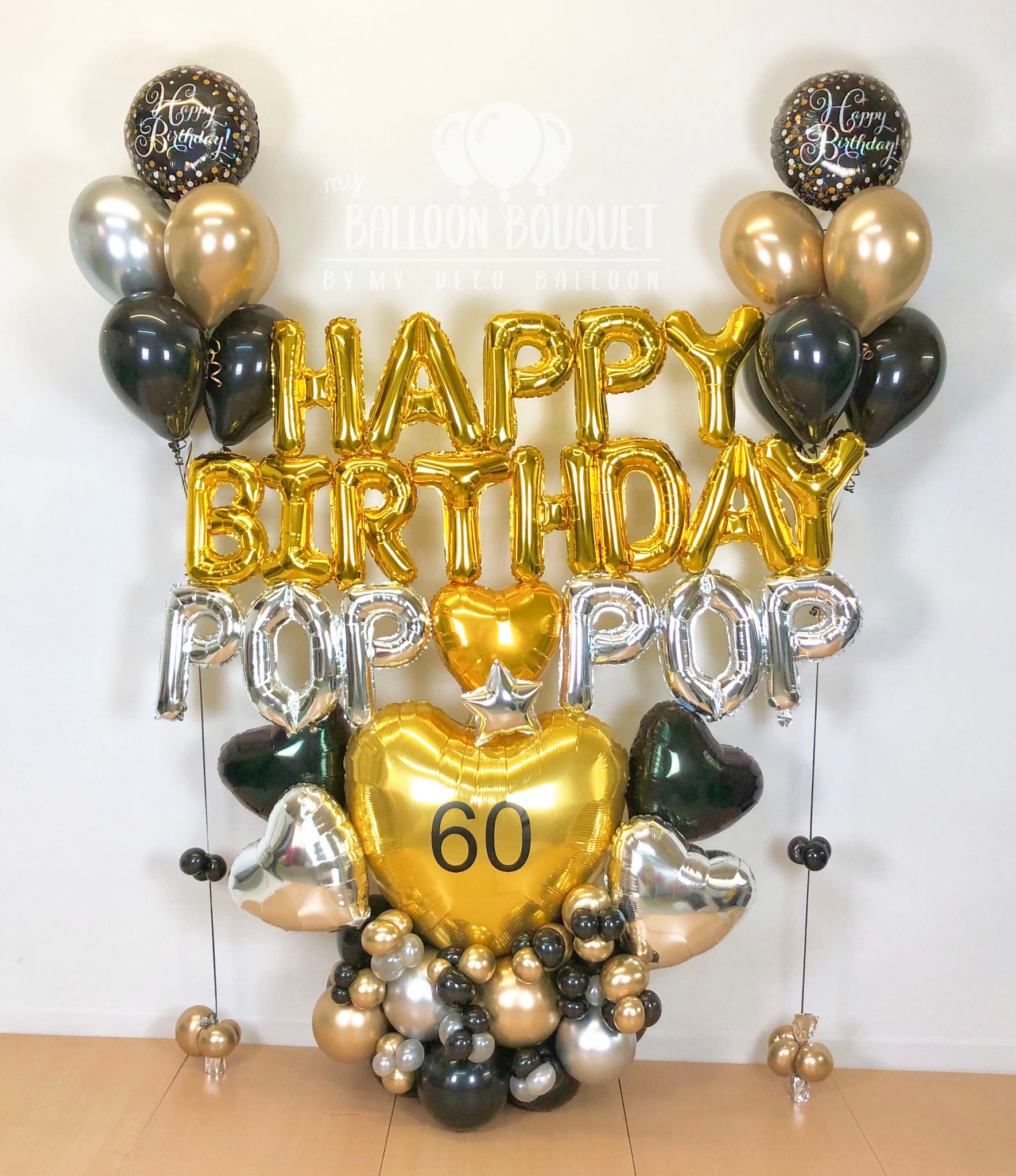 Bouquet balloons happy birthday 60  Balloons, Birthday, Happy birthday
