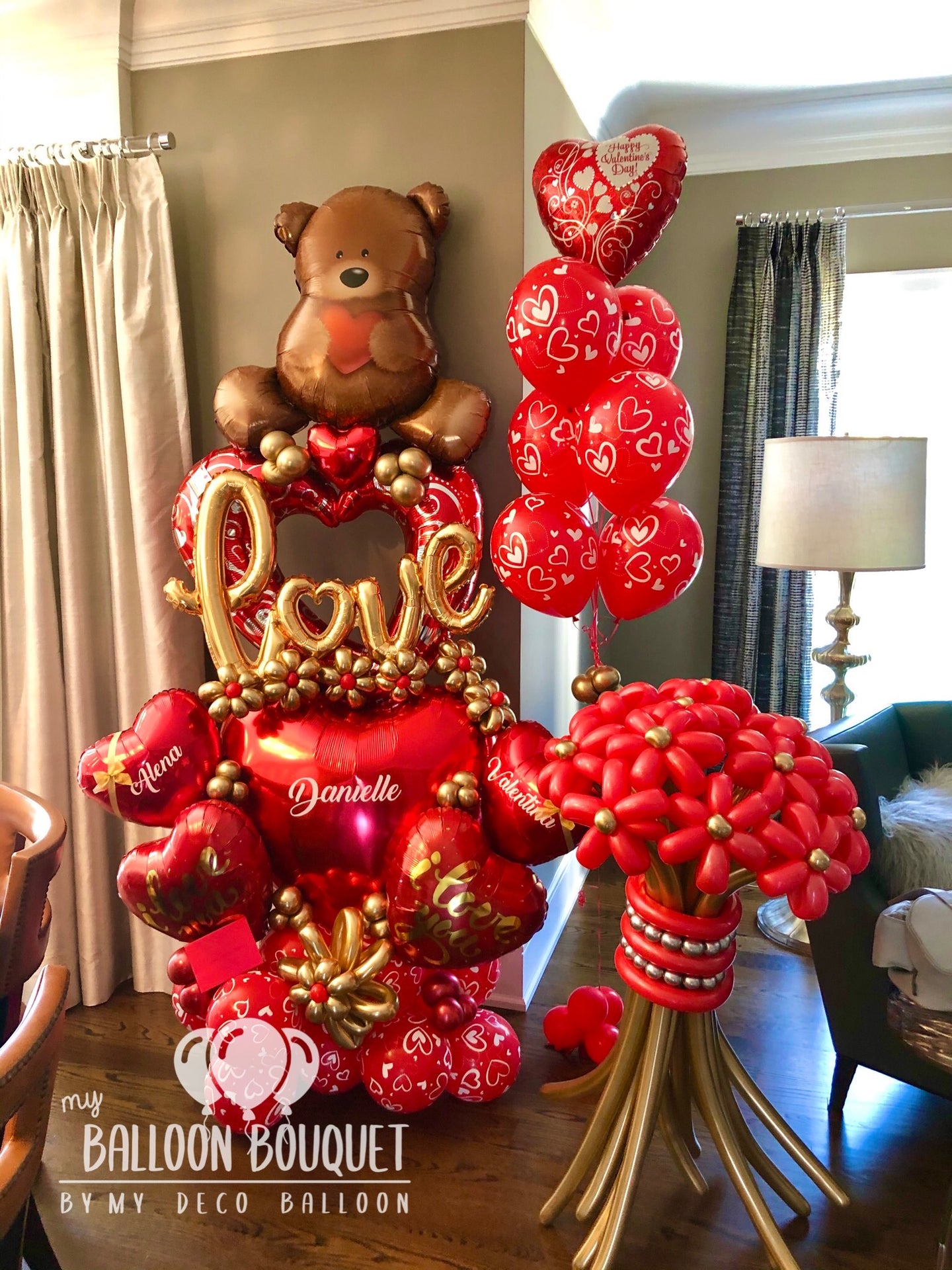 “I Love You Beary Much” Balloon Bouquet